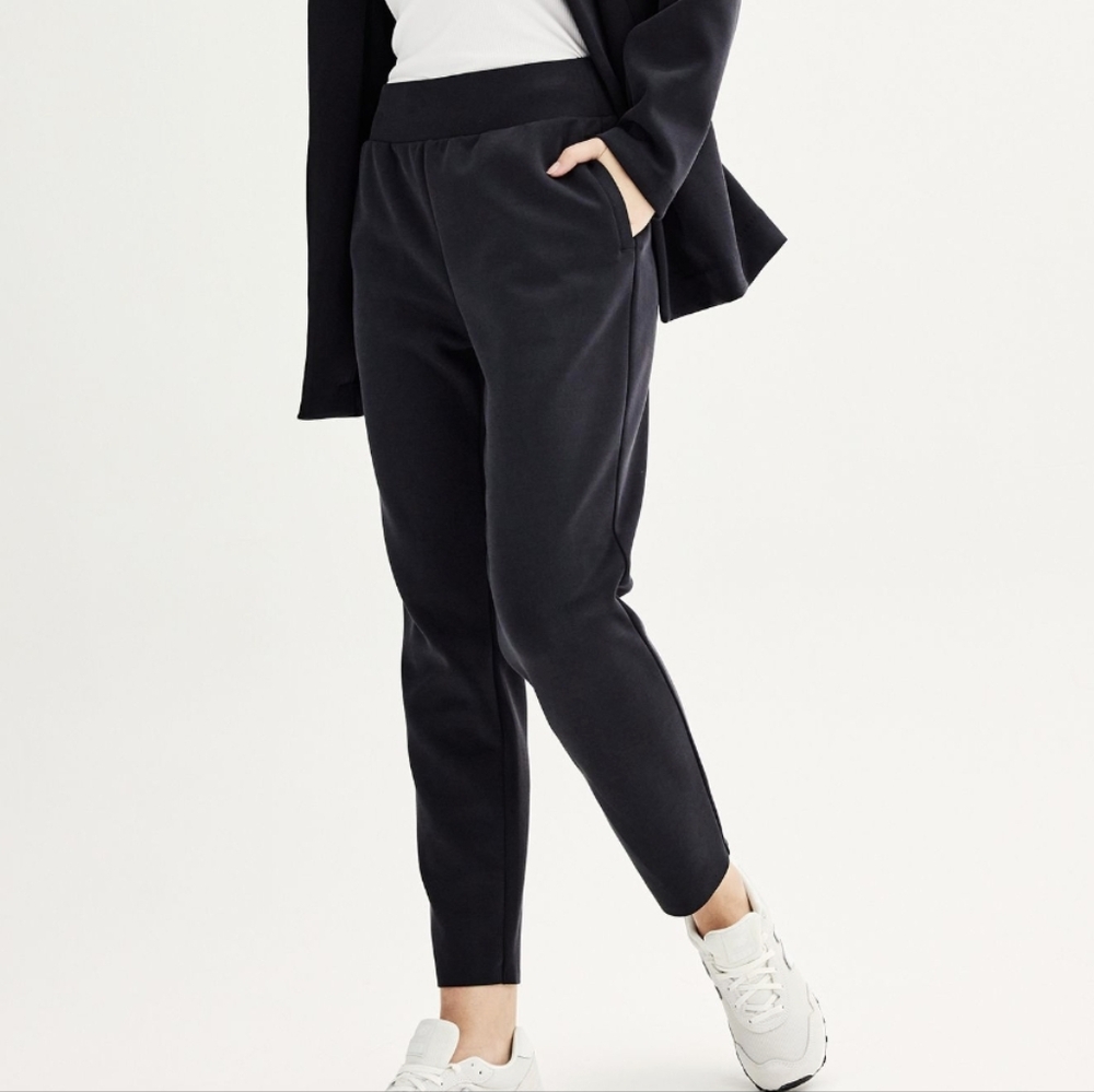 FLX Black Tapered High Rise Commuter Pants Large NWT